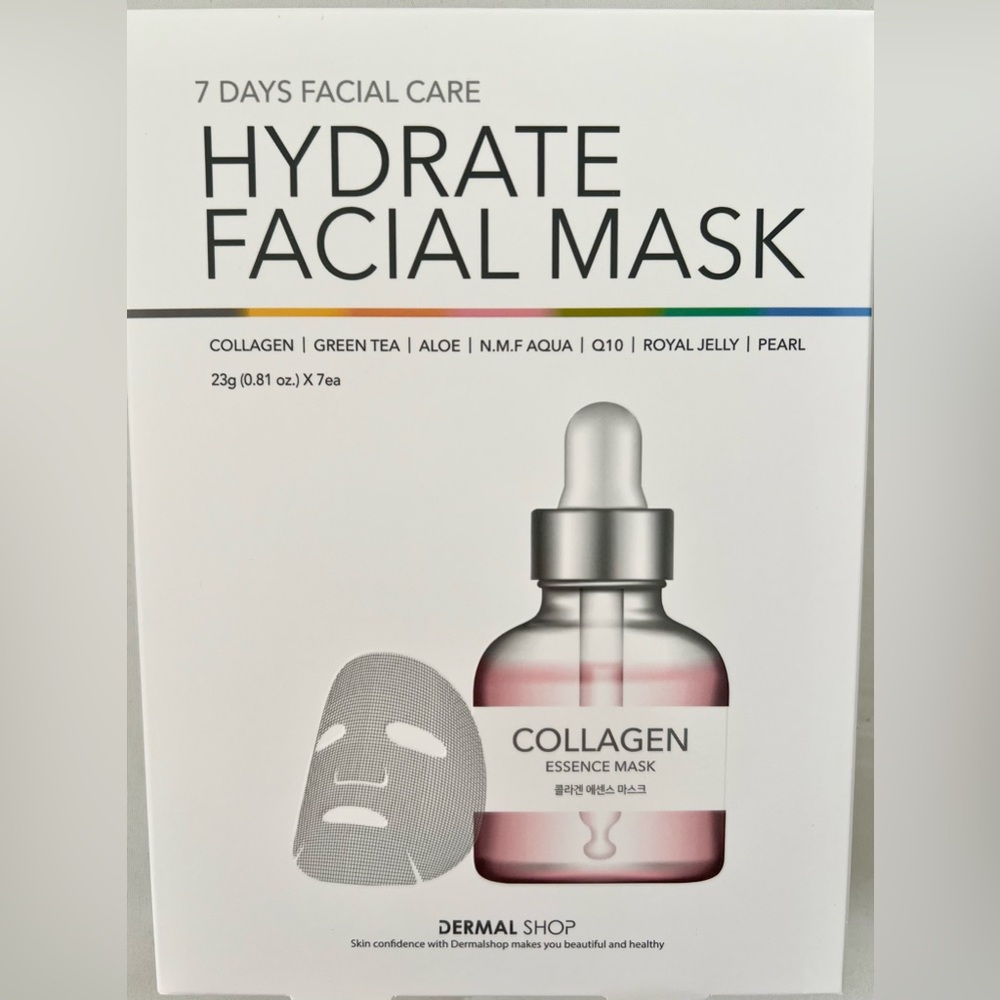 Dermal Shop Hydrate Facial Mask - 7 Masks for Daily Use